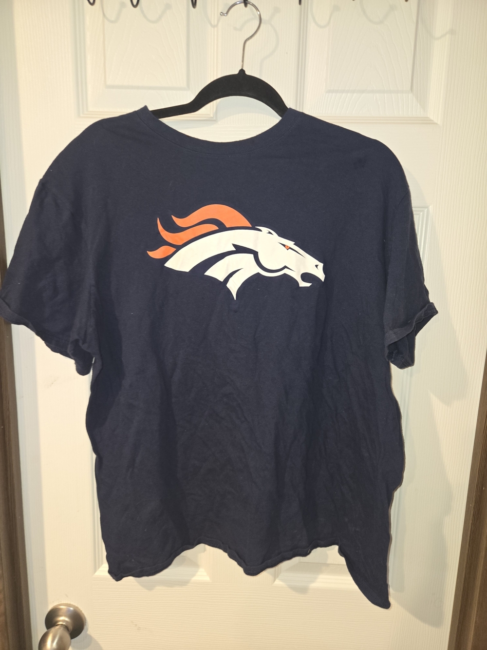 Denver Broncos Navy Logo T-Shirt - Men's Xl